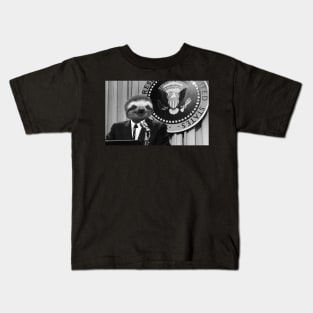 Sloth as President of America Kids T-Shirt